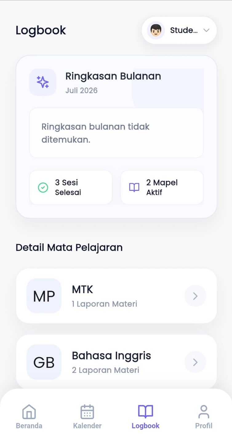 Aplikasi mobile orang tua LMS Belajarmudah 2