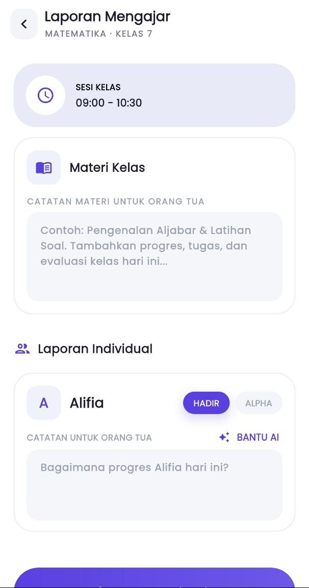 Aplikasi mobile tutor LMS Belajarmudah 2